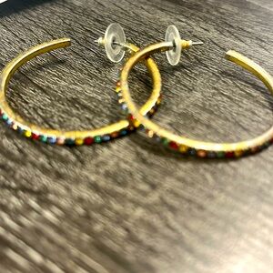 Jcrew Rainbow Hoop Earrings